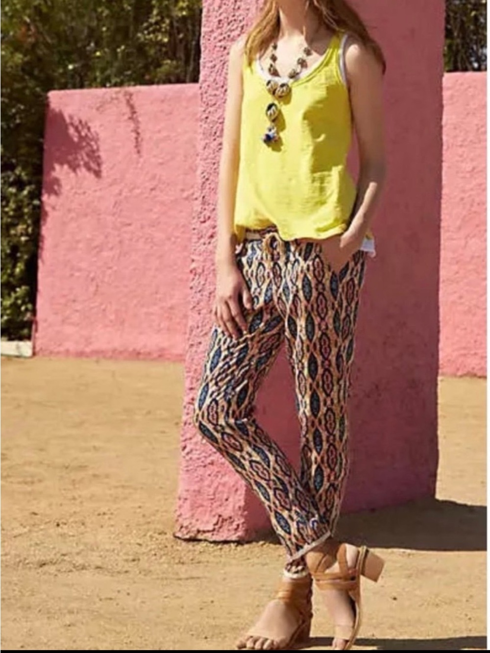 Anthropologie Pilcro and the Letterpress Paz Ikat Printed Joggers Pants Size 27